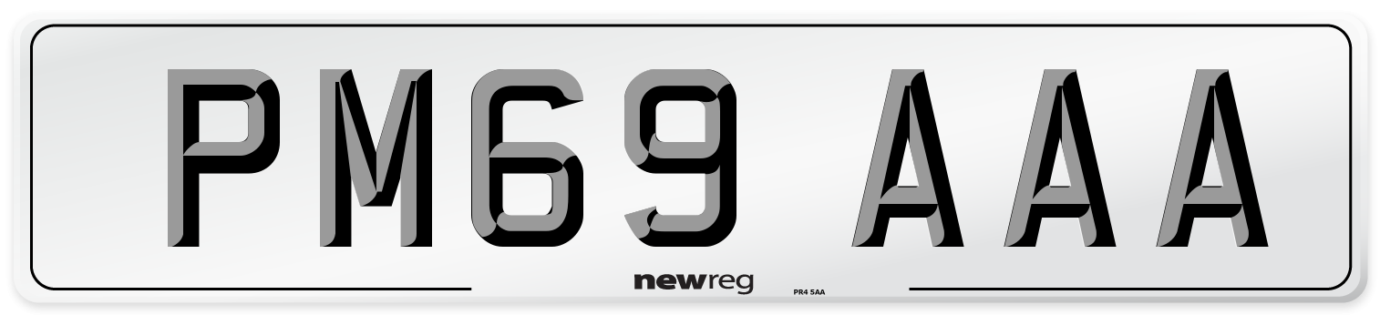 PM69 AAA Number Plate from New Reg